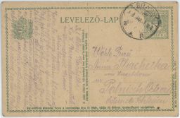 Korenspondenční lístek Magyar Kirposta 1918