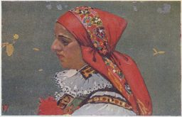 Etnografie kroje Joža Úprka žena Boršice
