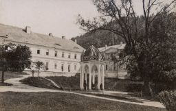 Mariánské Lázně, altán Ambrožova pramene, vizitka