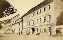 Teplice (?), dům Zur Engelsburg, vizitka