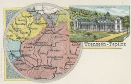 Trenčianské Teplice Curhaus dobová mapa