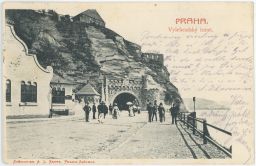 Praha Vyšehrad tunel světlotisk Koppe Smíchov 1906