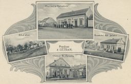 Praha Letňany hostinec U Bohuslavů obchod Zurynek řeznictví Jelínek foto Rezek nakl. Bohusalv