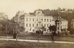 Teplice, Císařské Lázně, Kávový salón a Jubilejní kašna, vizitka