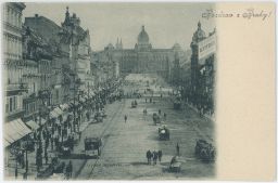 Praha Václavské náměstí knihkupec Stýblo Bellmann
