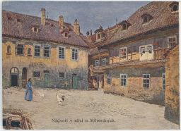 Praha asanace nádvoří v ulici U milosrdných Minařík nakl. Jedlička