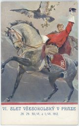 Praha Sokol ČOS VI. slet všesokolský Horník Minerva 1912