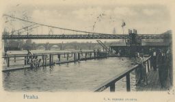 Koupaliště vojenská plovárna Praha 1904