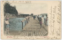 Koupaliště plovárna Praha Žofín 1901