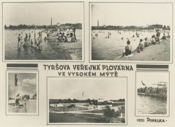 Koupaliště Tyršova plovárna Vysoké Mýto Ústí nad Orlicí foto Popelka 1934