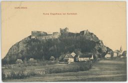 Karlovy Vary Karlsbad zřícenina Andělská Hora 1913
