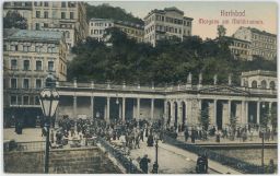Karlovy Vary Karlsbad Morgens am Mühlbrunnen 1907