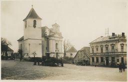 Červený Kostelec náměstí hostinec hotel záložna Tónografia 1929 čistá
