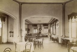 Karlovy Vary, restaurace v zámečku Doubí (Aich), vizitka