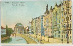 Praha Riegrovo náměstí Národní divadlo 1907