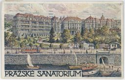 Praha Podolí Sanatorium 1923 tram lodičky