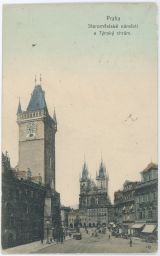 Praha Staroměstské náměstí Týnský chrám 1912