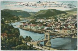 Děčín razítko hoteliér Forstner PANORAMA DA 1904