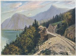 železnice Salzkammergut Schafbergspitze St. Wolfgang Rakousko DA 1916