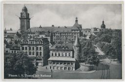 Plauen Plavno Sasko Německo radnice Rathaus