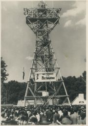 Praha Slovanská zemědělská výstava padáková věž Bromografia 1948