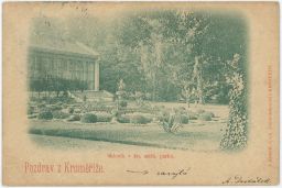 Kroměříž skleník arcibiskupský park Podzámecká zahrada nakl. Gusek DA