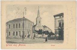 Přerov ulice kostel DA 1902