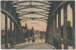 Kroměříž Kremsier hotel Večerka most nakl. Povondra  1916