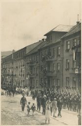 Žilina armáda vojsko oslava přehlídka průvod v ulicích 1928