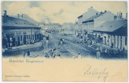 Užhorod Ungvár obchody most pouliční ruch DA 1901