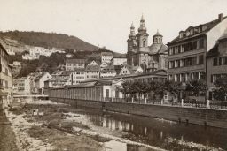 Karlovy Vary, empirová Vřídelní kolonáda, vizitka