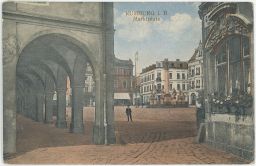 Rumburk Rumburg Děčín náměstí  1916
