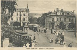 Litvínov Leutensdorf tramvaje Waldsteinské náměstí 1929