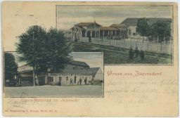 Krnov Jägerndorf Bruntál zahradní restaurace Schmiede DA 1902