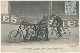 cyklistické závody za motorovým vodičem Fossier Francie 1906