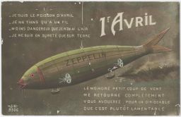 letectví vzducholoď apríl Zeppelin jako rybička JK 9506 1916