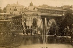 Karlovy Vary, park u Vřídelní kolonády, vizitka