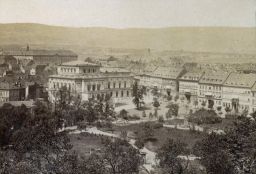 Teplice, celkový pohled, Lázeňský park a divadlo