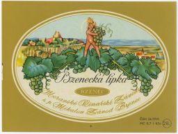 víno etiketa MVZ Mikulov Bzenec Bzenecká lipka 0,7l 28Kčs