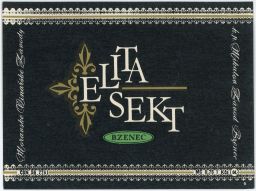 víno etiketa MVZ Elita sekt Bzenec 0,75l 64Kčs