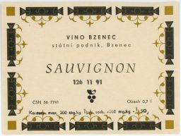 víno etiketa Víno Bzenec Sauvignon 0,7l