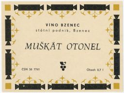 víno etiketa Víno Bzenec Muškát Otonel 0,7l