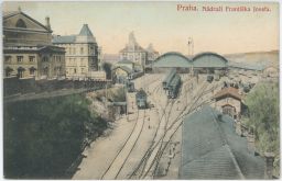 železnice zhlaví nádraží Františka Josefa Praha