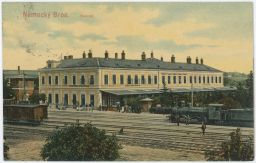 železnice nádraží Havlíčkův Německý Brod loko restaurace 1909