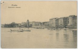 Praha Palackého nábřaží parníky