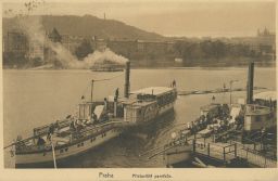 Praha parník František Josef Smíchov Photobrom 1911