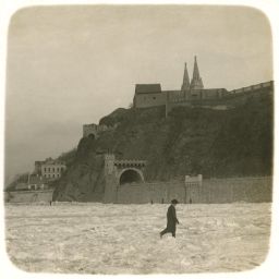 Praha, Ledy pod Vyšehradem, polovina stereofotografie