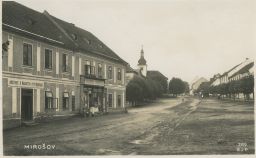 Mirošov Rokycany řeznictví Řebvun obchod Karásek nakl. Jilovský