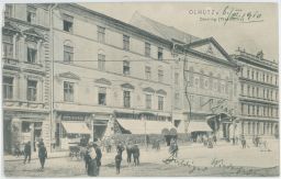 Olomouc Velké náměstí tabák divadlo café Otto Popper 1910