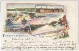 Praha Holešovice přístav pivovar celkový pohled nakl. Wiesner DA 1900